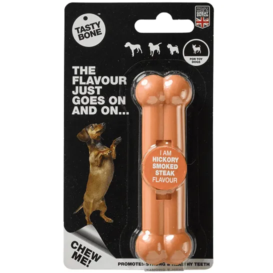 TastyBone Hickory Smoked Steak Flavour Nylon Bone for Dogs